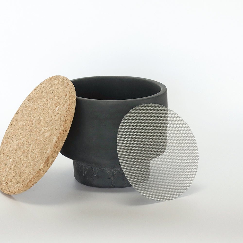 Concrete Pot - Charcoal Black - Cape Fear Cactus