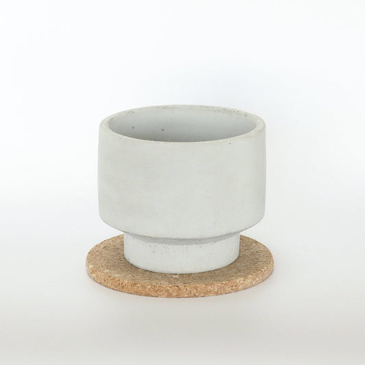 Concrete Pot - Bone White - Cape Fear Cactus